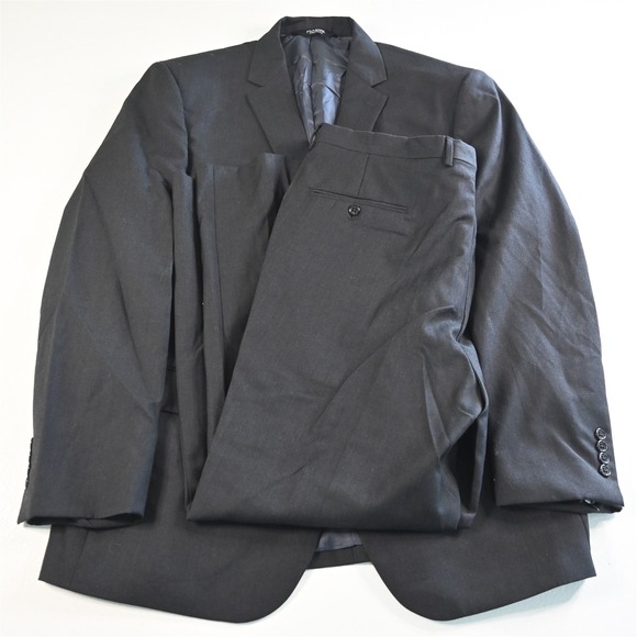 Jos A Bank 46L 38x30 Gray 100% Wool Mens Jacket Pants‎ Suit
